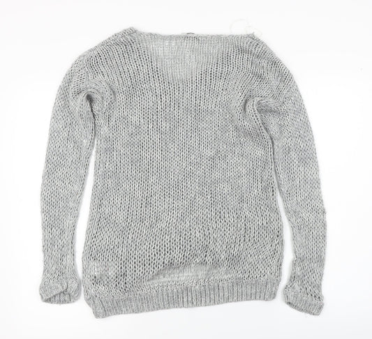 Peacocks  Womens Grey   Pullover Jumper Size S