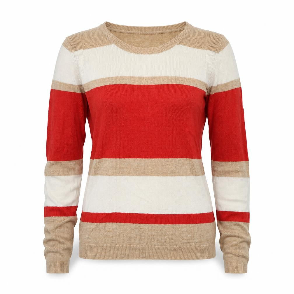 Marks and Spencer  Womens Brown Striped  Pullover Jumper Size 8