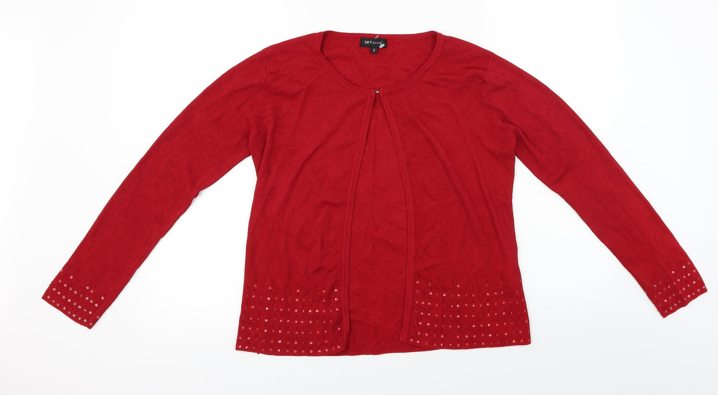 Sky Designs  Womens Red   Cardigan Jumper Size S