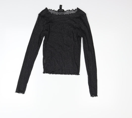 FOREVER 21 Womens Black   Basic Blouse Size M