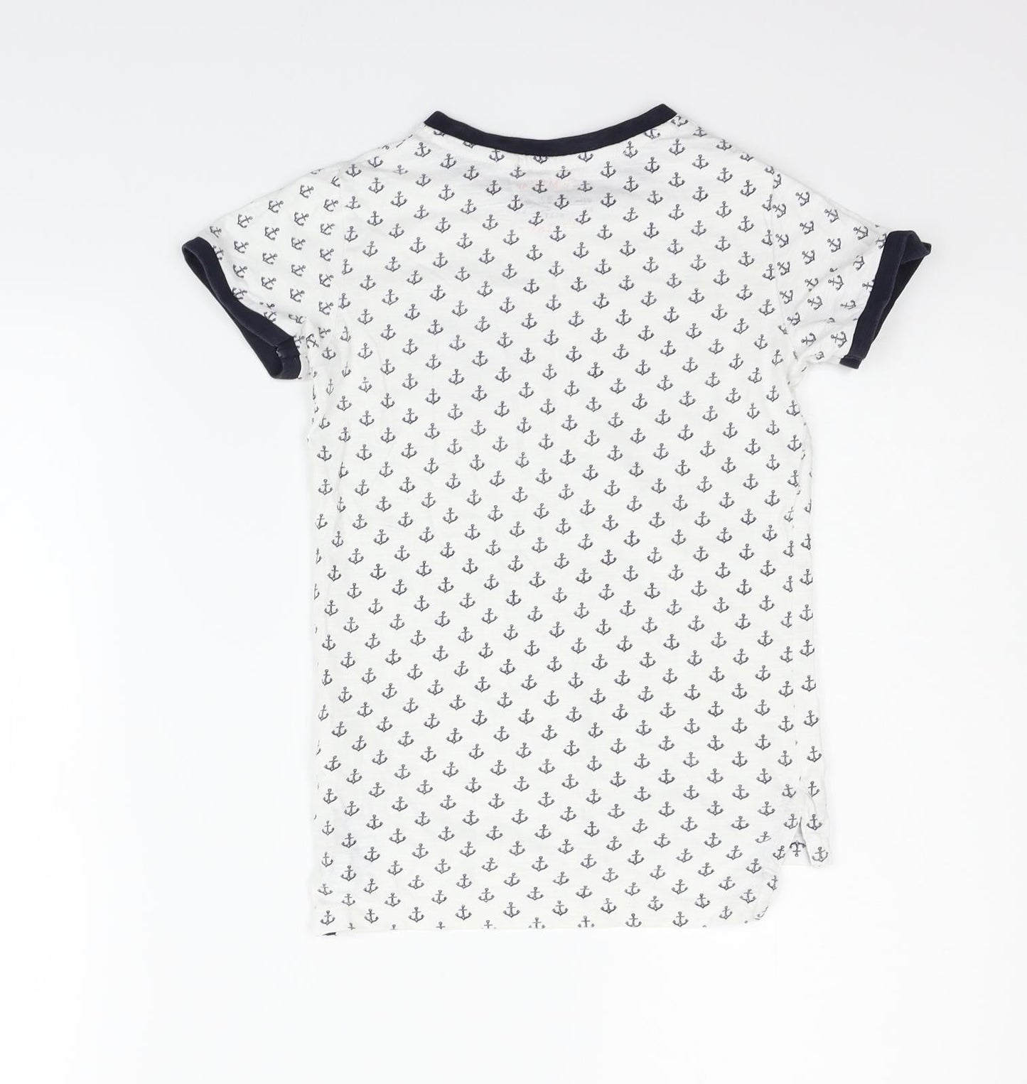 NEXT Boys White Geometric  Basic T-Shirt Size 5 Years
