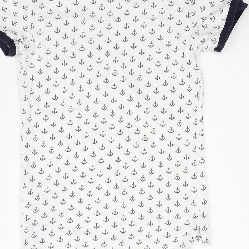 NEXT Boys White Geometric  Basic T-Shirt Size 5 Years