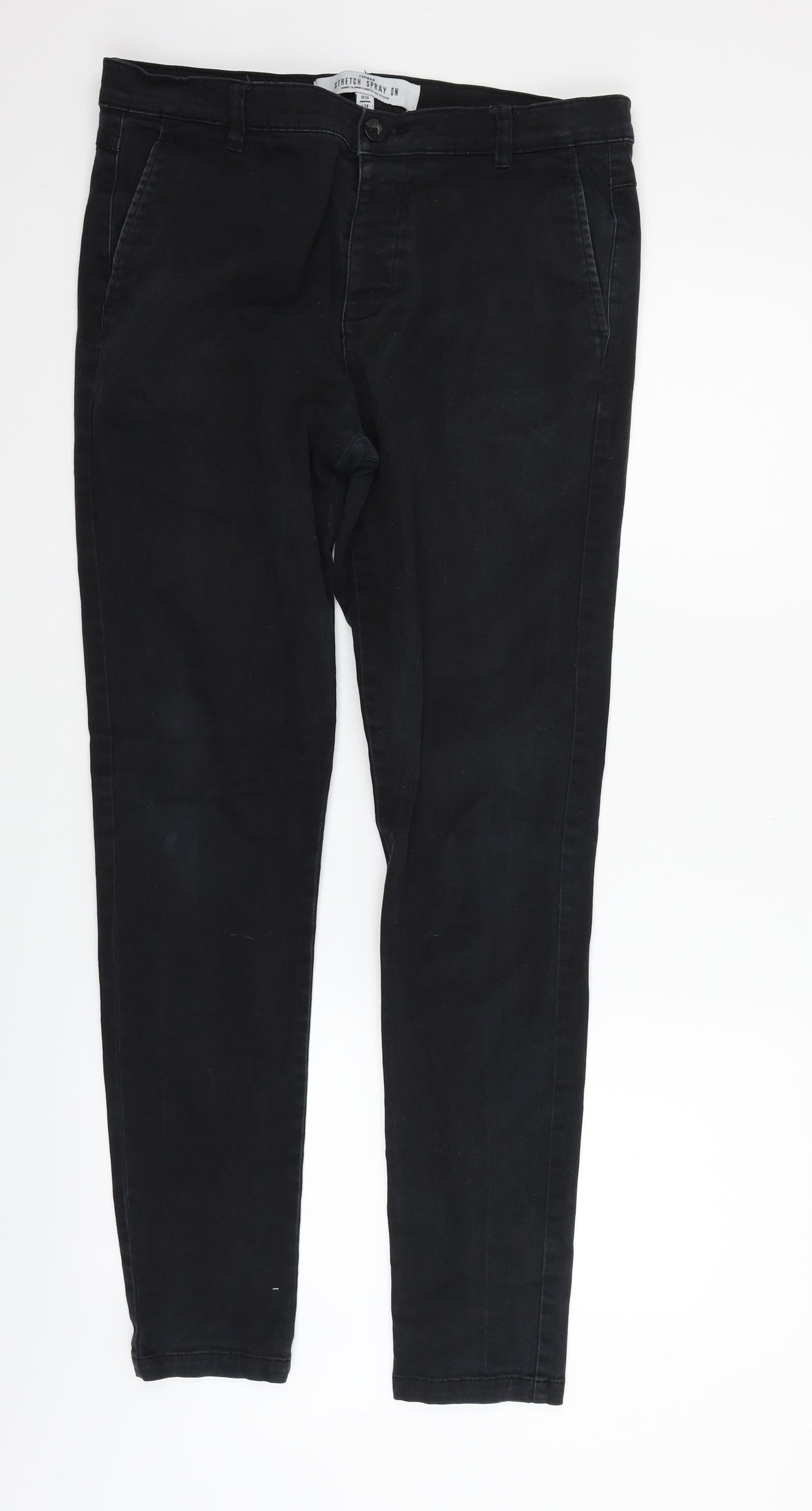 Topman Womens Black   Trousers  Size 34 in L28 in