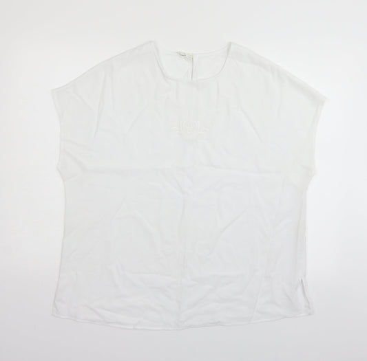 Preworn Womens White   Basic Blouse Size 20