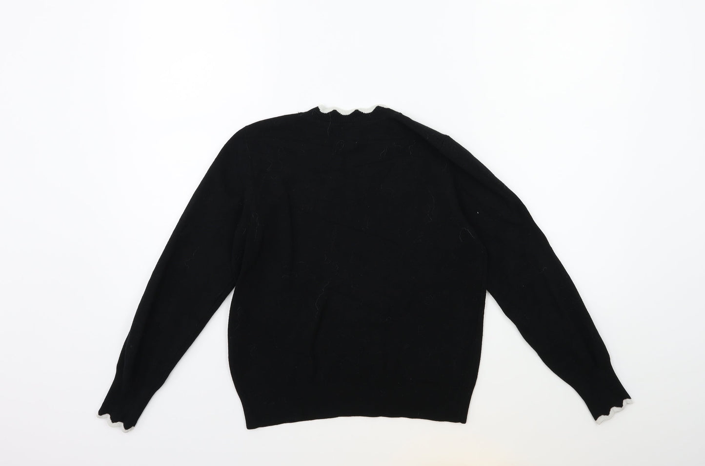 H&M Womens Black  Knit Pullover Jumper Size XS