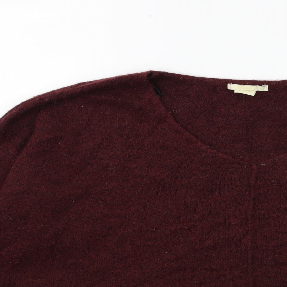 H&M Womens Red  Knit Pullover Jumper Size S