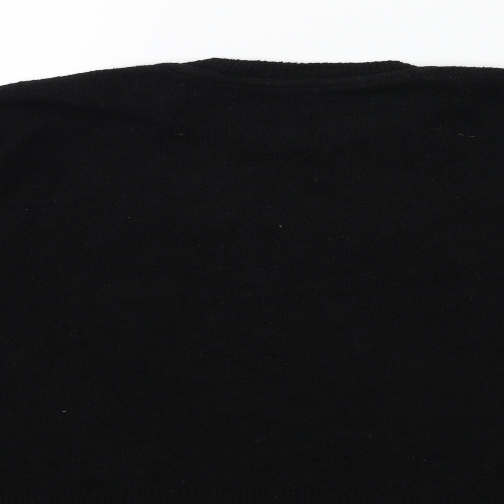 Preworn Womens Black  Knit Pullover Jumper Size 16