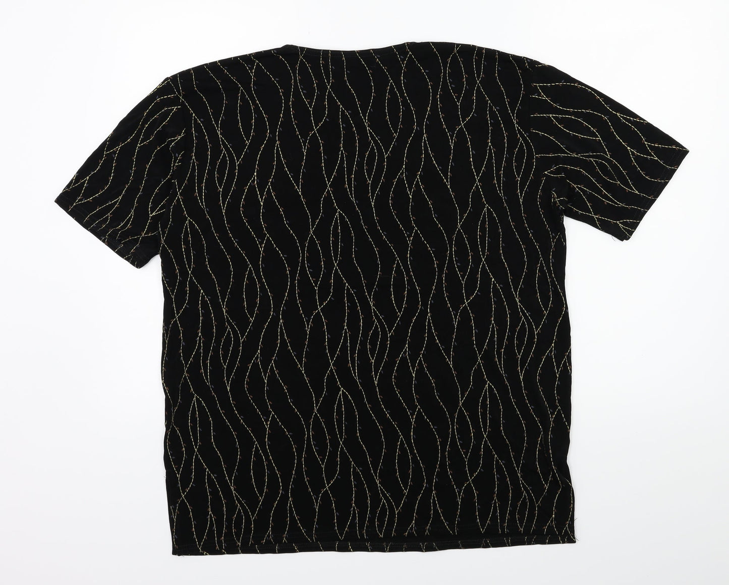 LINDA JAYNE Womens Black   Basic T-Shirt Size 8