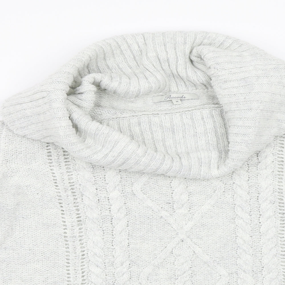 Peacocks Womens Grey   Pullover Jumper Size M