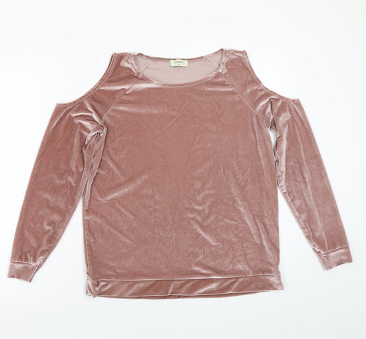 Papaya Womens Pink   Basic T-Shirt Size 10
