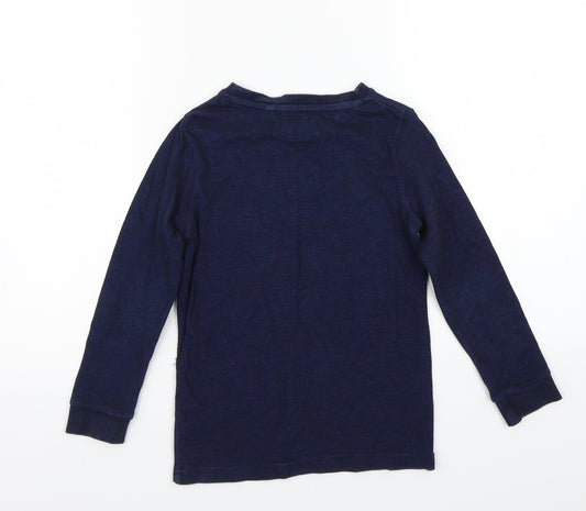 Nutmeg Boys Blue  Rayon Basic T-Shirt Size 4 Years