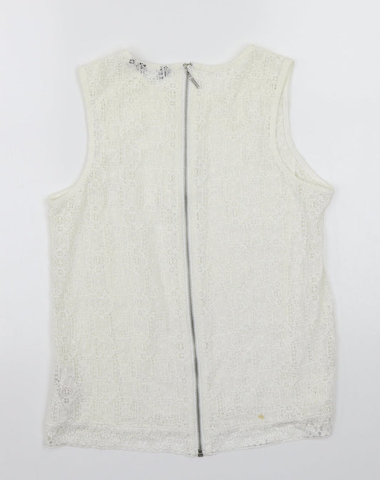 Newlook Womens Ivory   Basic T-Shirt Size 8