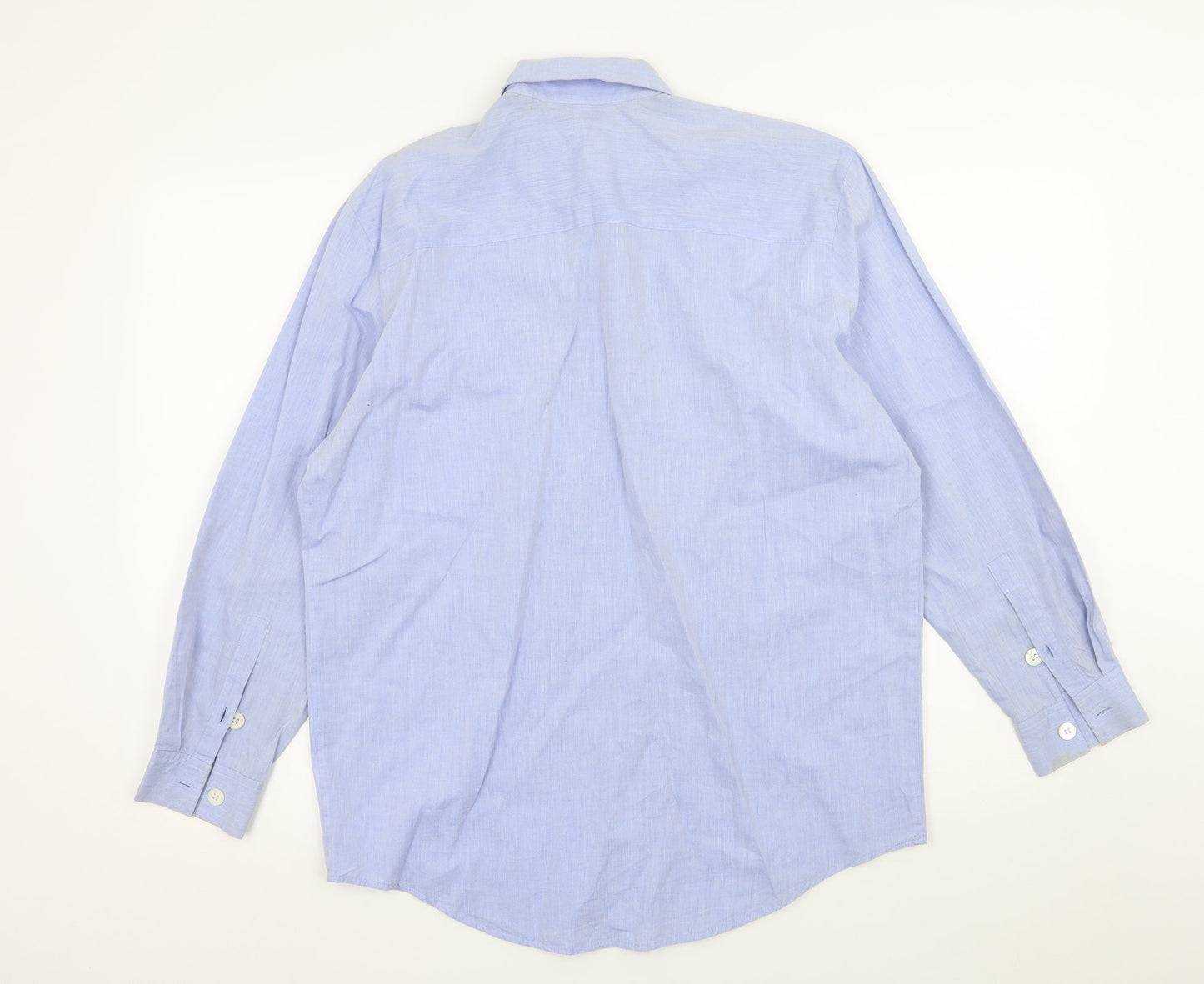 Le Comte Mens Blue    Button-Up Size 14
