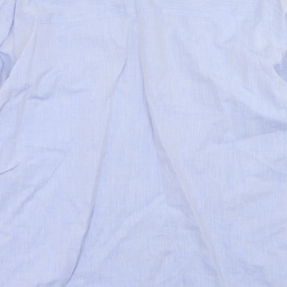 Le Comte Mens Blue    Button-Up Size 14