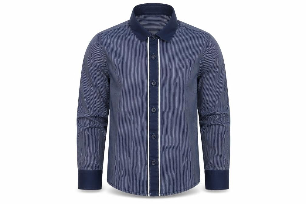 George Boys Blue Striped  Basic Button-Up Size 2-3 Years