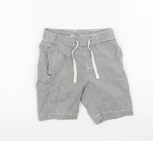 H&M Boys Grey Striped  Bermuda Shorts Size 4 Years