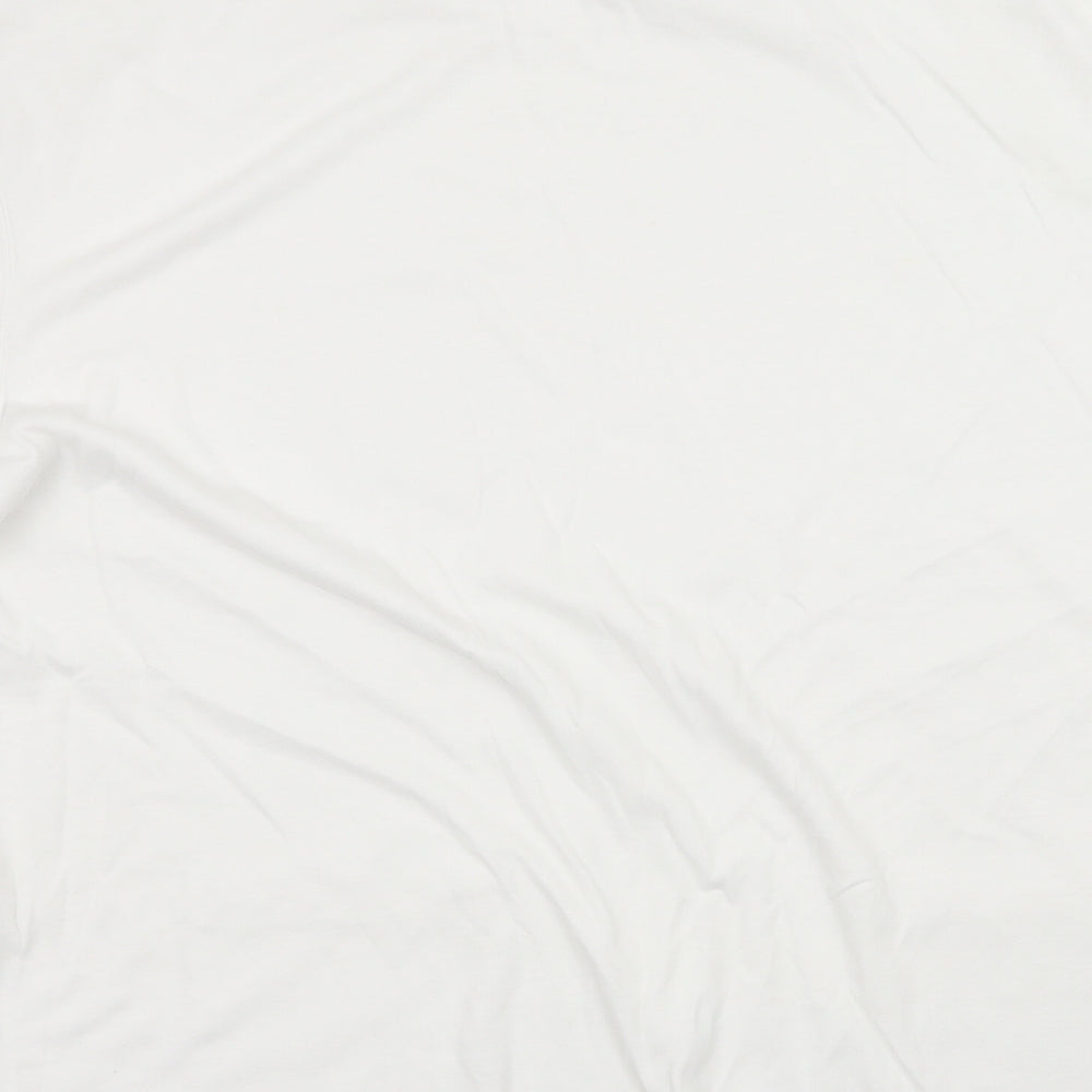 PARA Womens White  Jersey Basic T-Shirt Size XL
