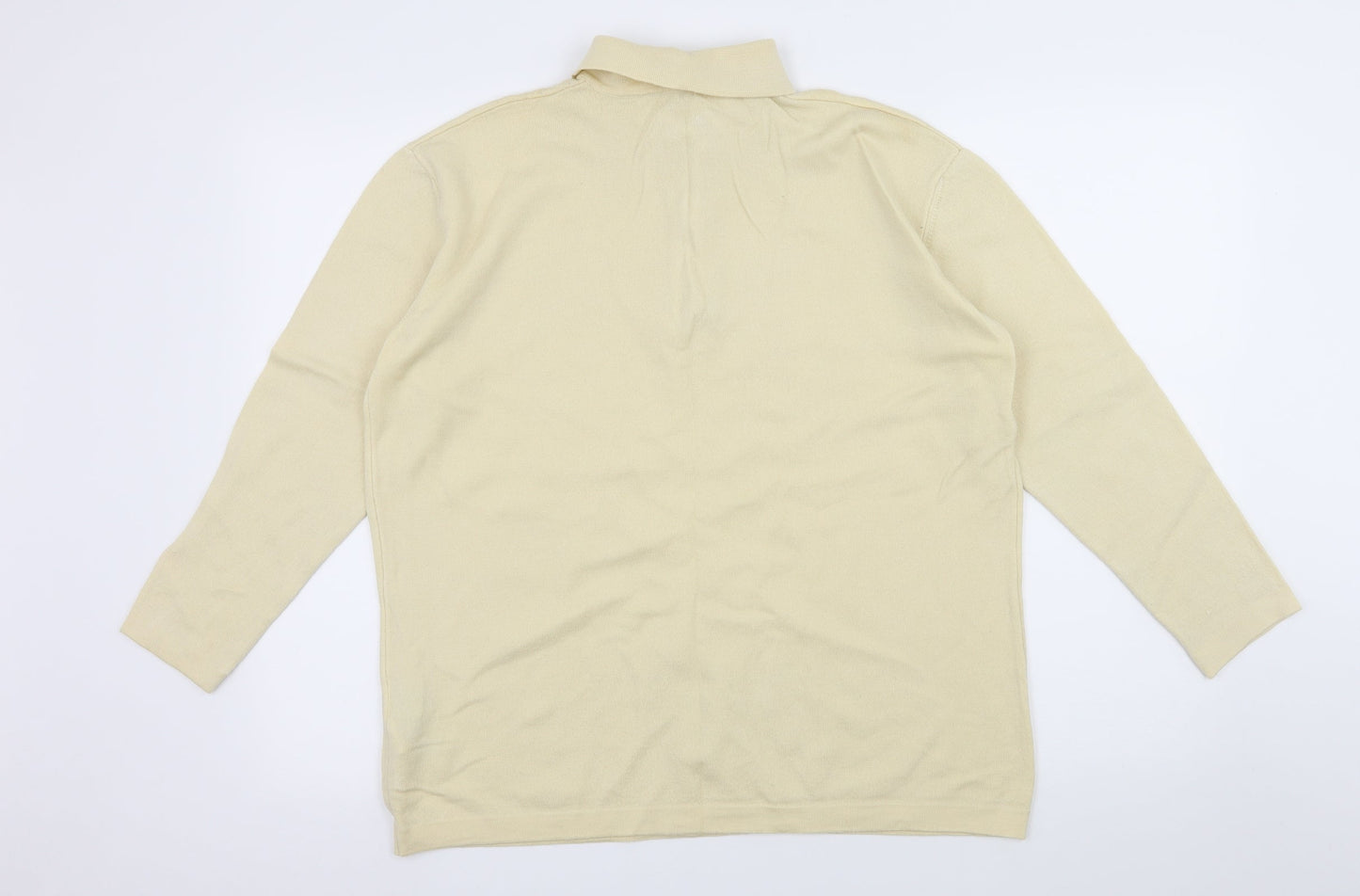 Gerry Weber Womens Yellow  Knit Pullover Jumper Size 18