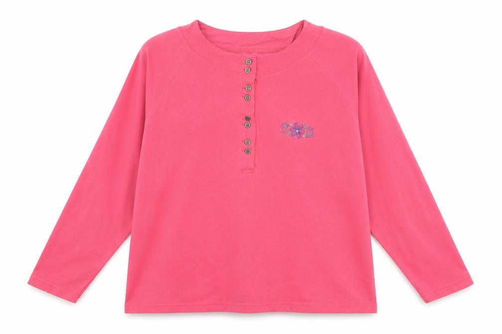 Tutto Womens Pink  Jersey Basic T-Shirt Size L