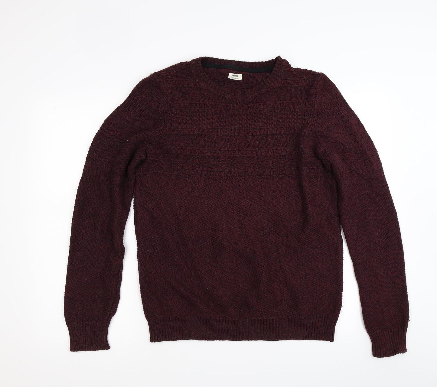 Preworn Mens Red  Knit Pullover Jumper Size S