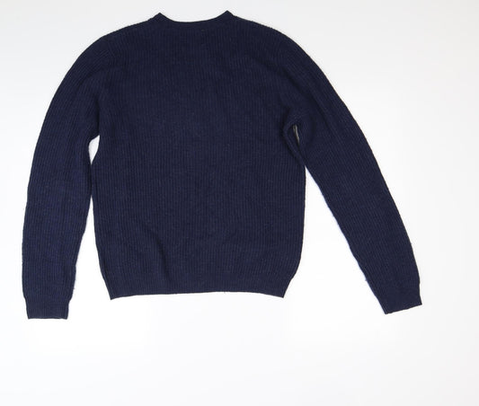 Topman Mens Blue  Knit Pullover Jumper Size S
