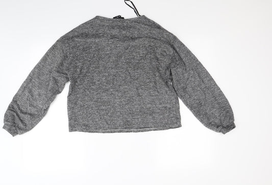 New Look Womens Grey  Knit Pullover Jumper Size M
