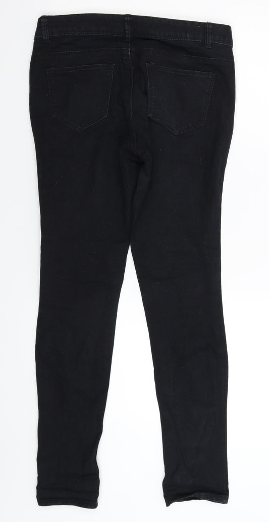 Denim & Co. Womens Black  Denim Jegging Jeans Size 10 L29 in