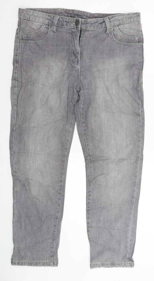 Gina Womens Grey  Denim Skinny Jeans Size 34 in L27 in