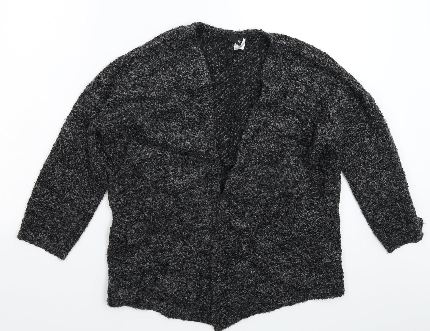 Divided Womens Black  Knit Cardigan Jumper Size S