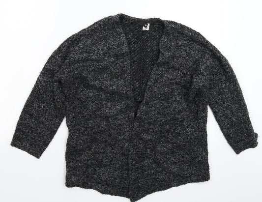 Divided Womens Black  Knit Cardigan Jumper Size S