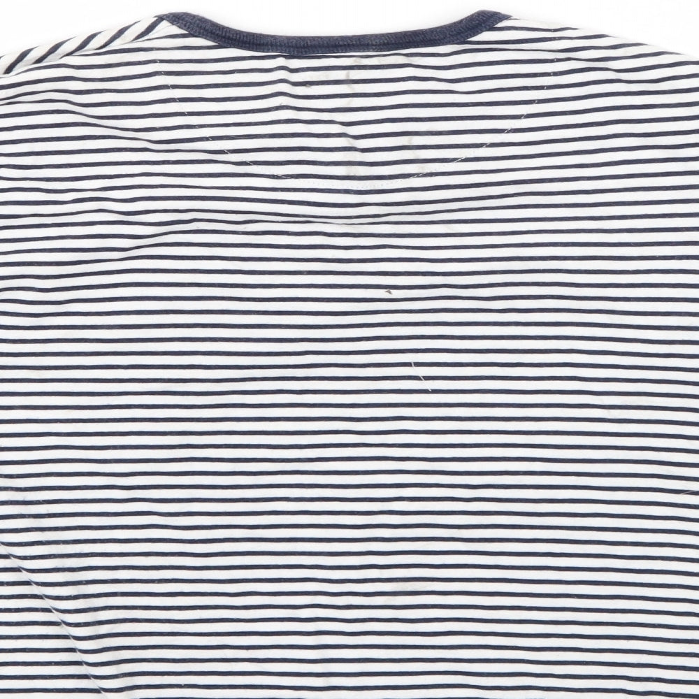 Pep & Co Boys Blue Striped  Basic Casual Size 9-10 Years