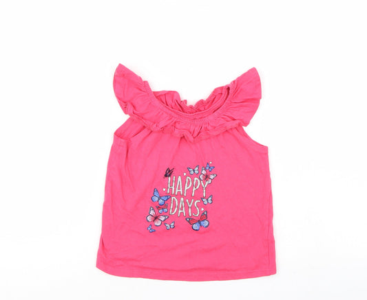 Primark Girls Pink   Basic Button-Up Size 6-7 Years