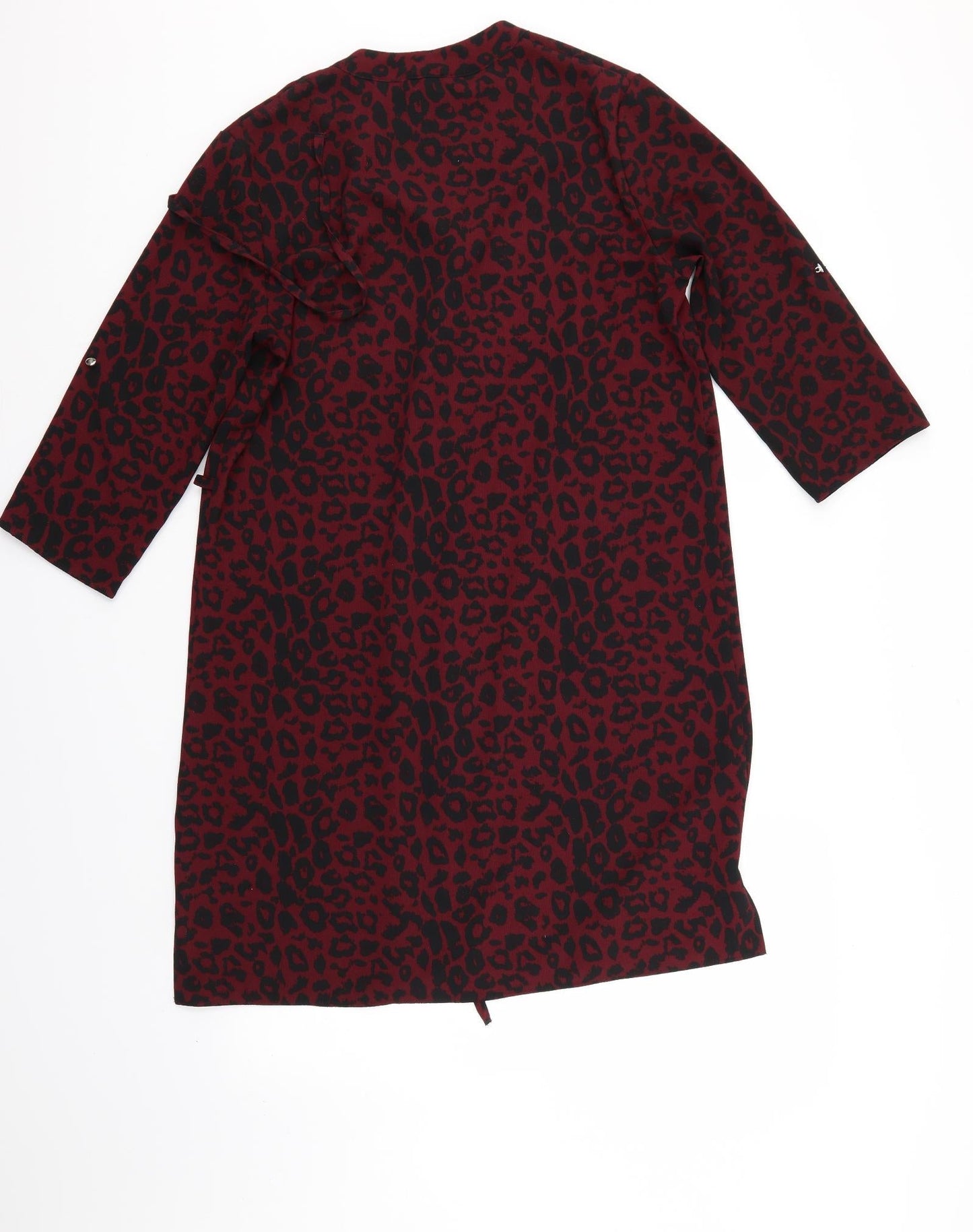 Papaya Womens Red Animal Print  Pinafore/Dungaree Dress  Size 12