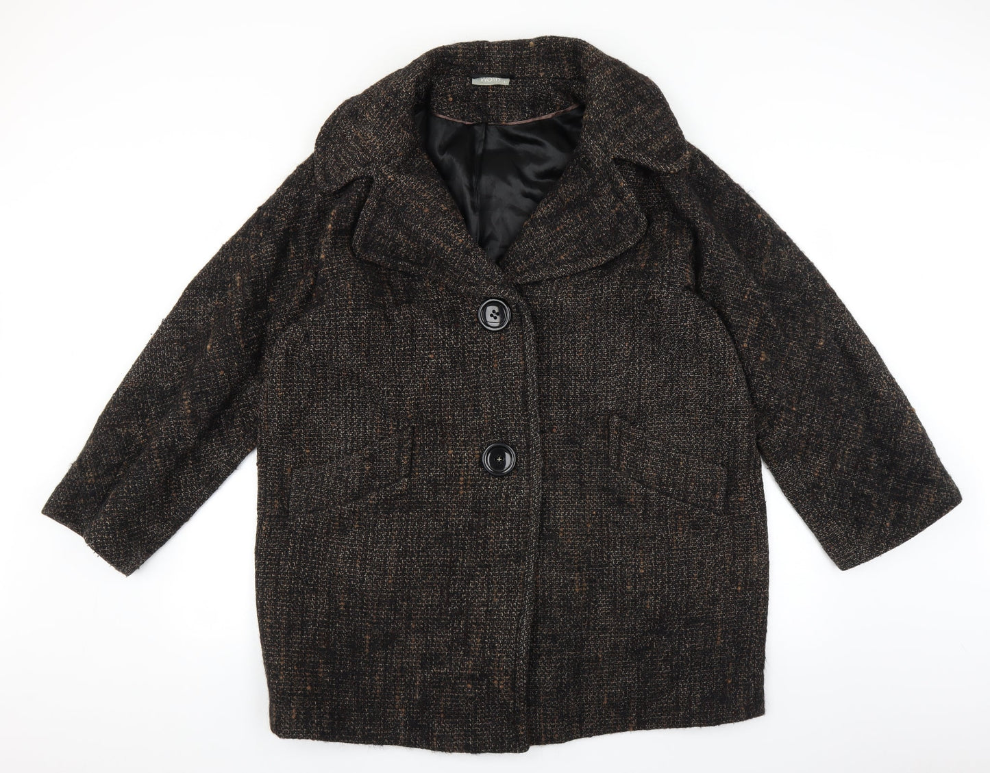 Wallis Womens Brown   Overcoat Coat Size L