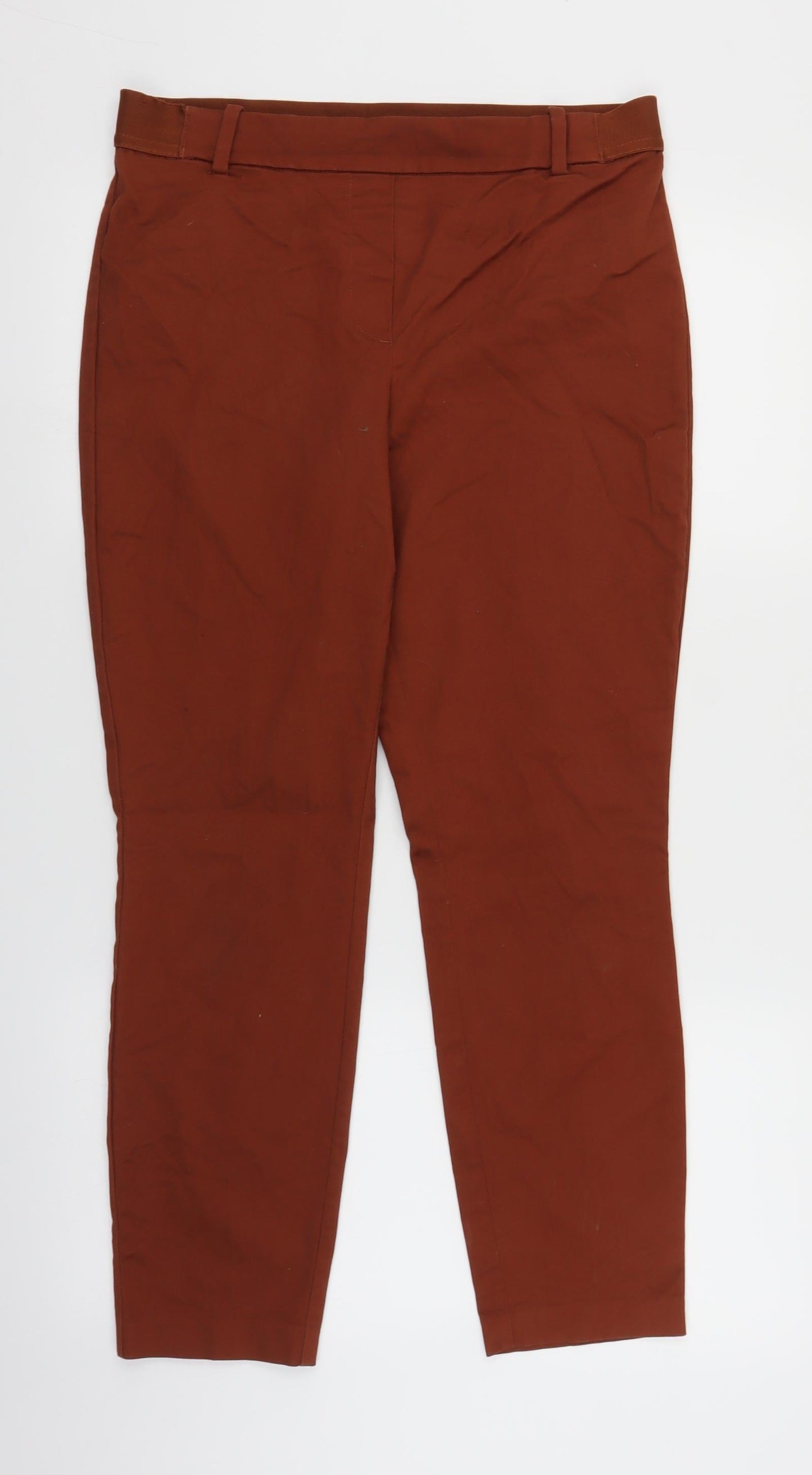H&M Womens Brown   Chino Trousers Size 12 L26 in