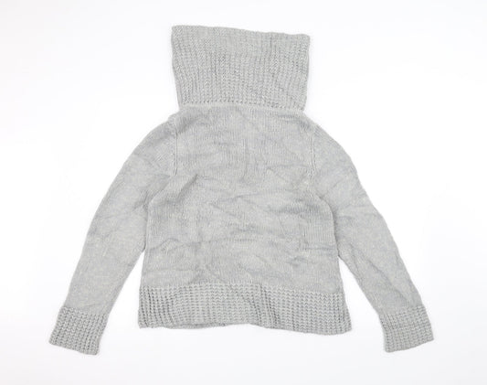 F&F Womens Grey  Knit Jacket Coatigan Size 14
