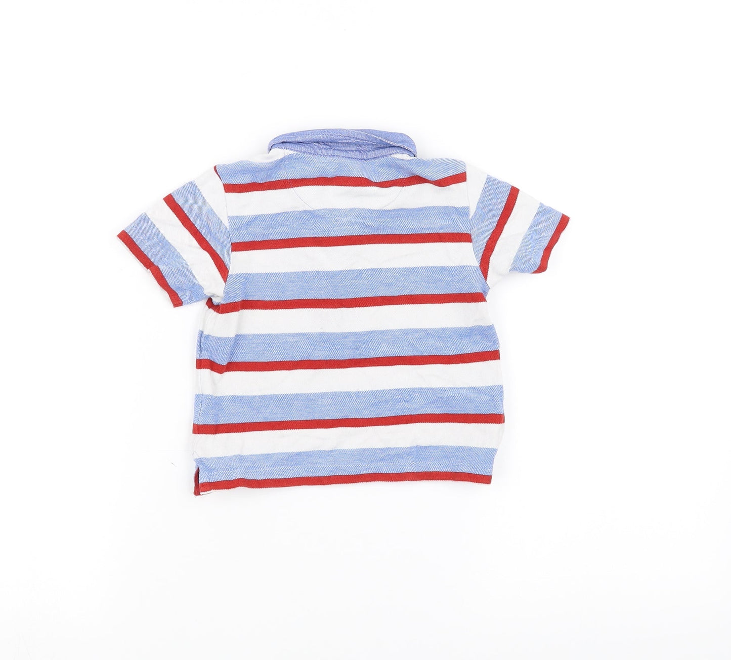 Mini Club Baby White Striped  Basic Polo Size 12-18 Months