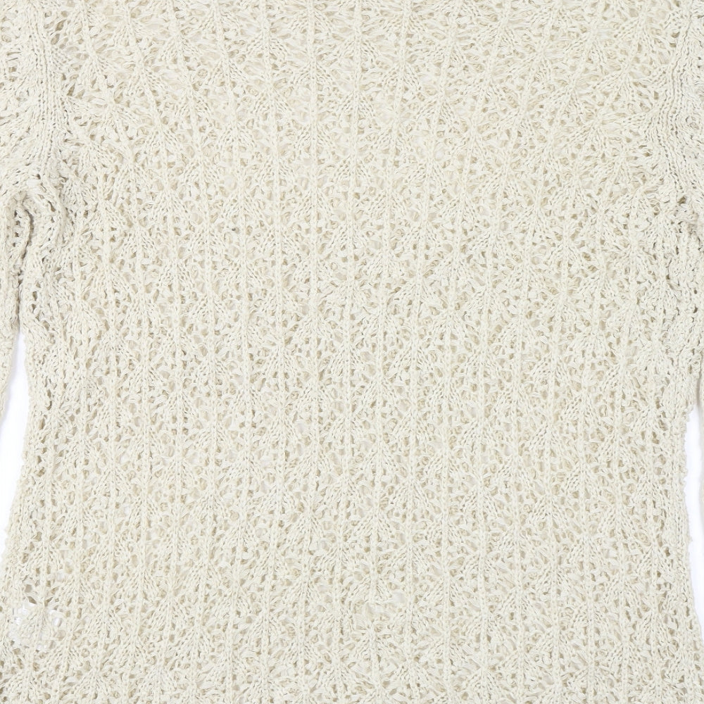Soon Womens White   Pullover Jumper Size 18