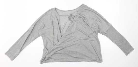 Debenhams Womens Grey   Jersey Blouse Size 16