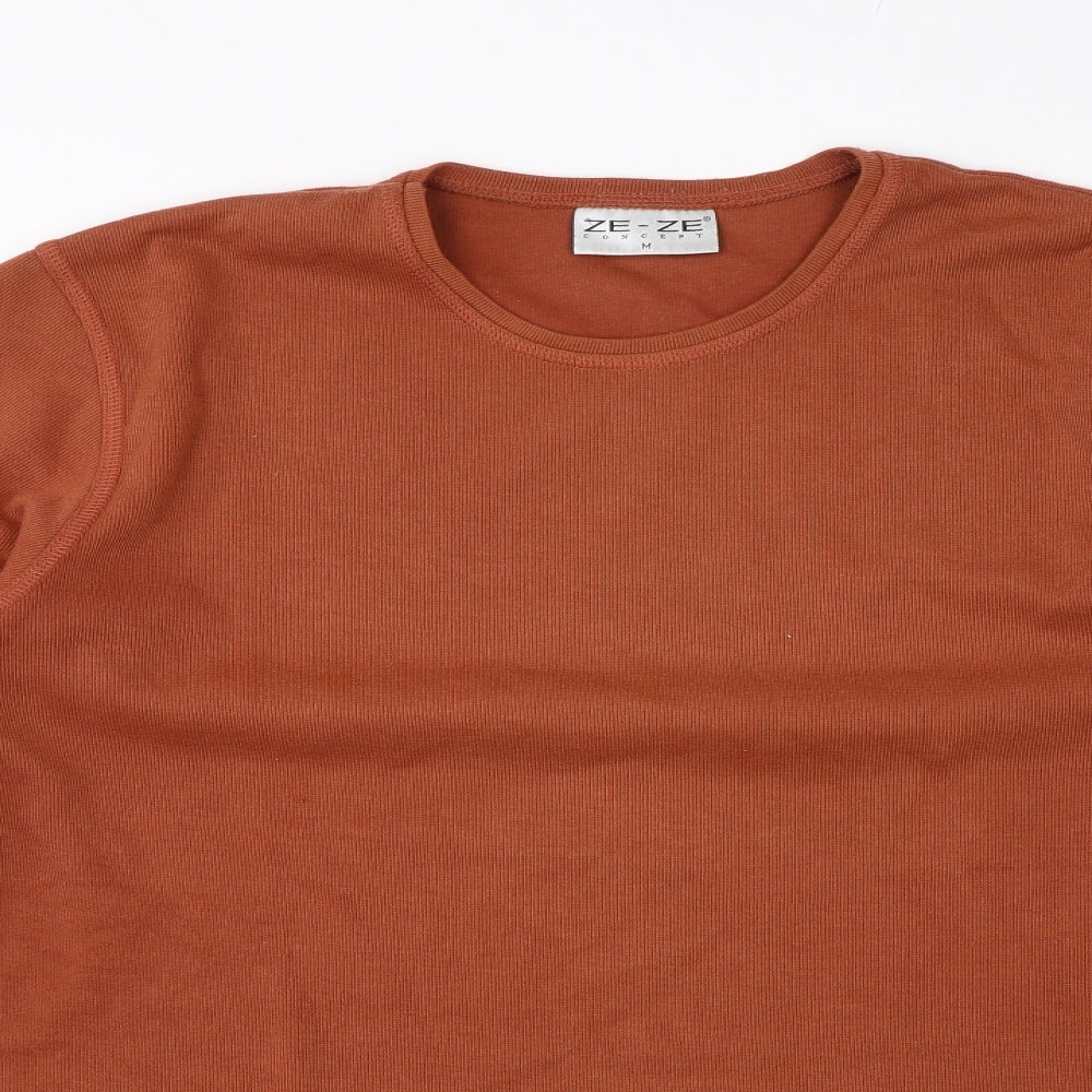 Ze-Ze Womens Brown   Pullover Jumper Size M