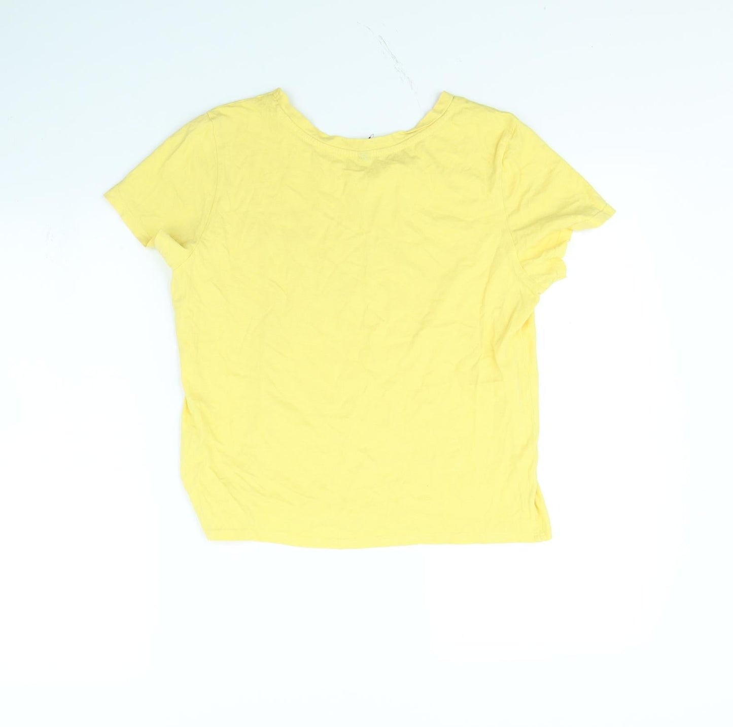 Sinsay Womens Yellow   Cropped T-Shirt Size L