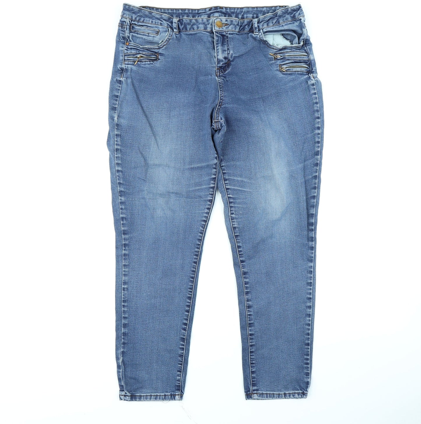 Preworn Womens Blue   Skinny Jeans Size 34 in L28 in