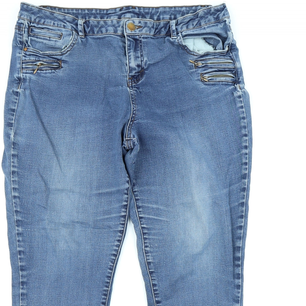 Preworn Womens Blue   Skinny Jeans Size 34 in L28 in