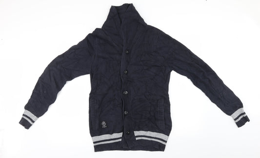 NEXT Mens Blue  Knit Cardigan Jumper Size S