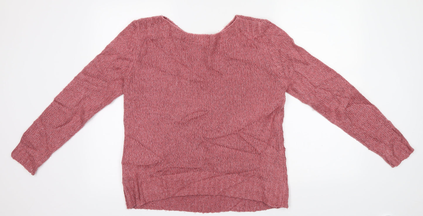Indigo Womens Pink  Knit Pullover Jumper Size 12