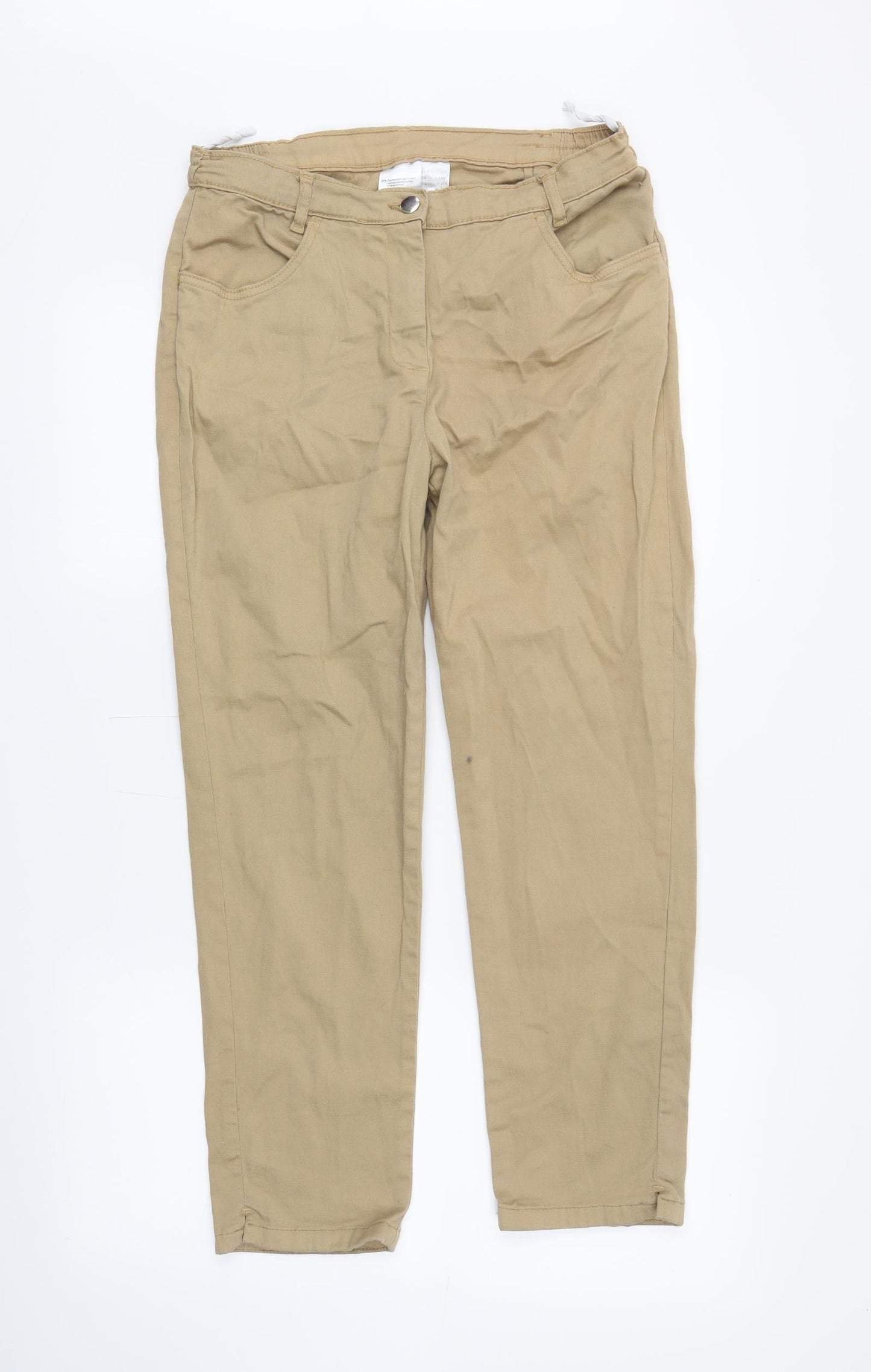 Preworn Womens Beige   Chino Trousers Size 14 L23 in