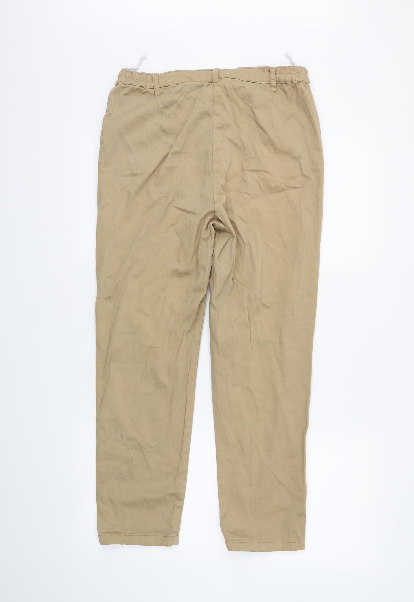 Preworn Womens Beige   Chino Trousers Size 14 L23 in