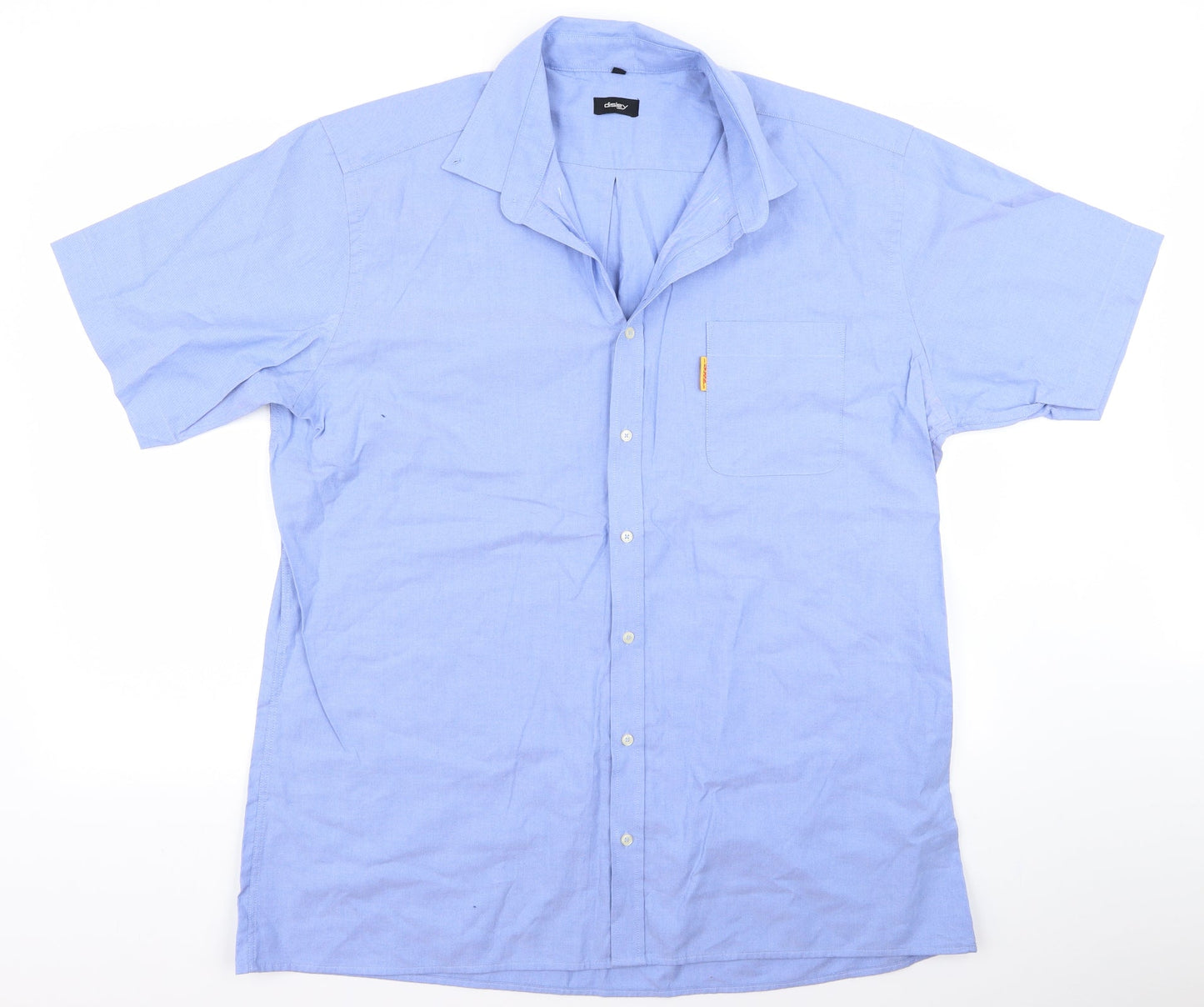disley Mens Blue    Button-Up Size 17