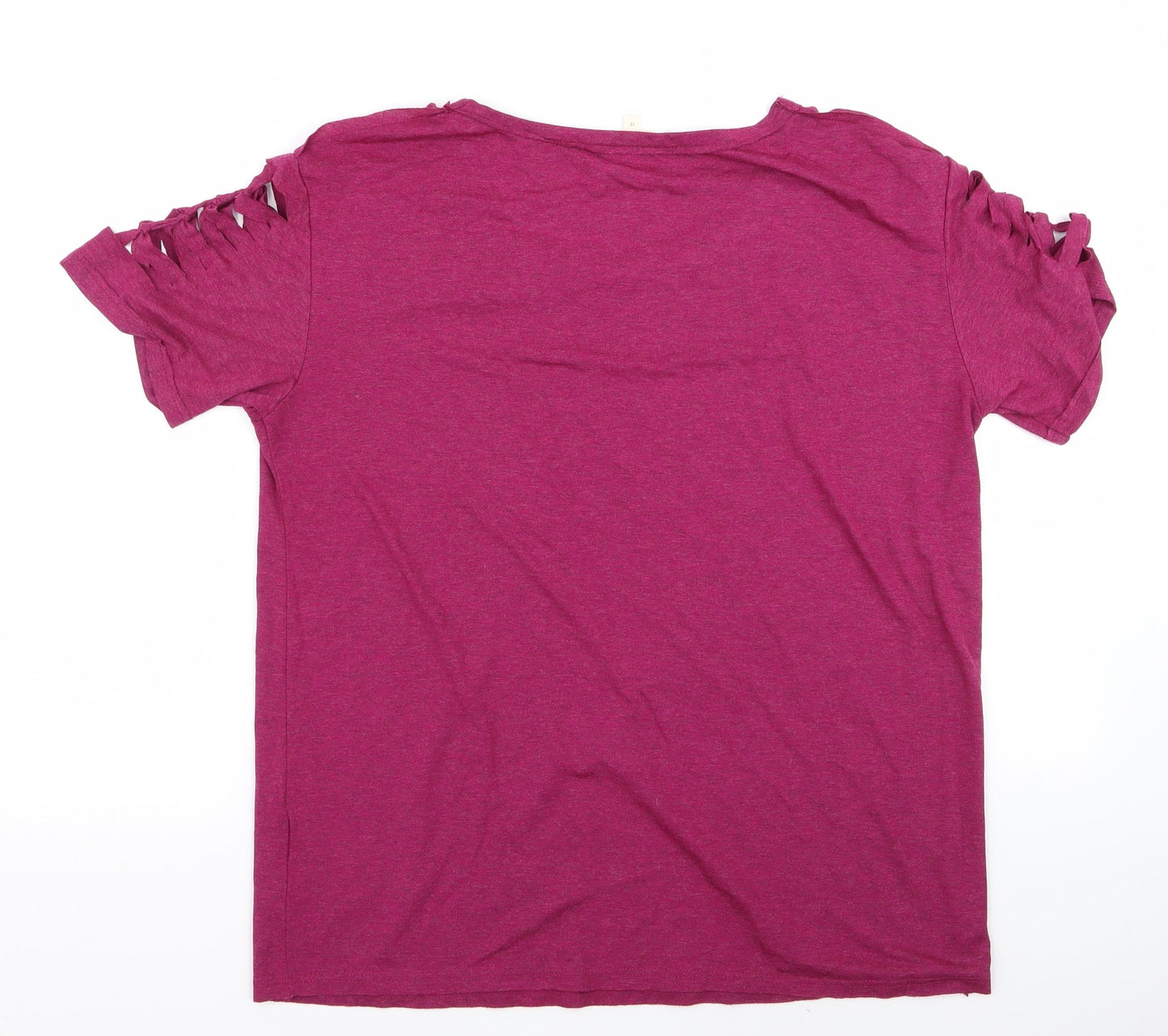 nexr Womens Purple   Basic T-Shirt Size 12