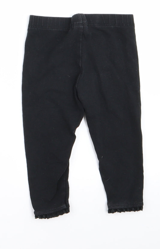 NEXT Girls Black   Track Pants Trousers Size 9 Months